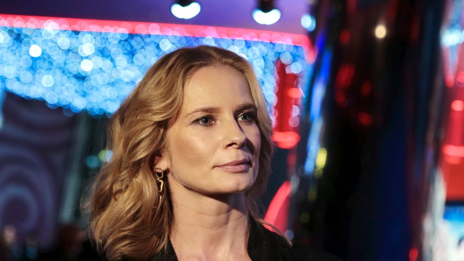 Magdalena Cielecka na premierze filmu "Ciemno, prawie noc"