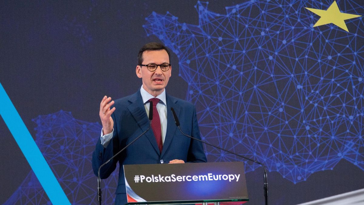 Mateusz Morawiecki wykorzystał jedną z ostatnich wyborczych konwencji, by zaprotestować przeciwko wypłacie odszkodowań za utracone mienie.