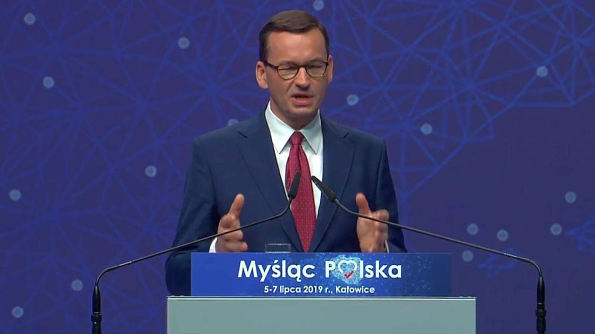 Premier Mateusz Morawiecki na konwencji PiS w Katowicach o wyzwaniach na następną kadencję