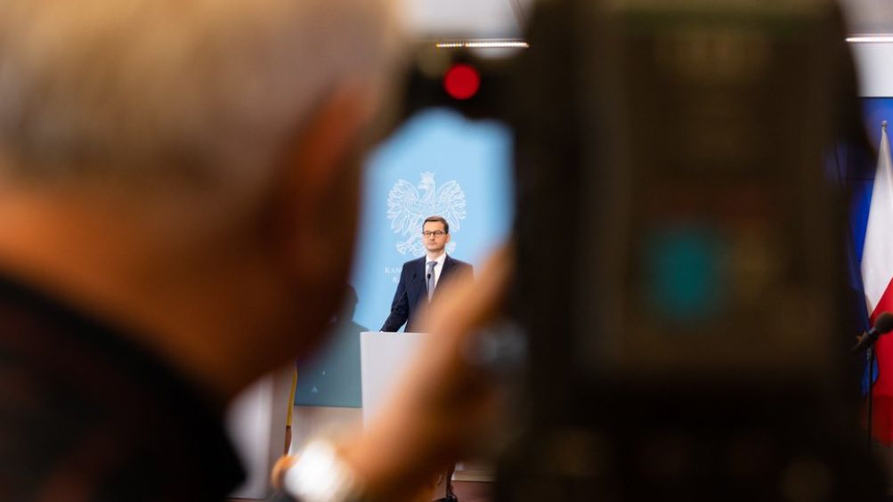 Mateusz Morawiecki na konferencji prasowej