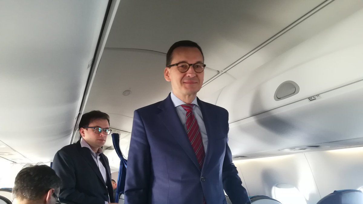 Mateusz Morawiecki w drodze do Dubrovnika.