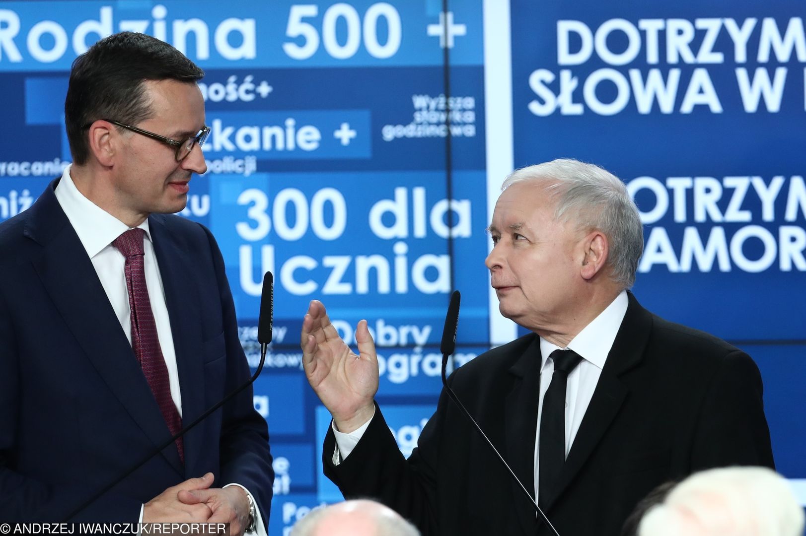 Premier Mateusz Morawiecki i prezes PiS Jarosław Kaczyński