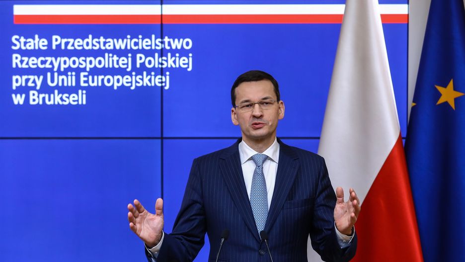 Mateusz Morawiecki podczas wizyty w Brukseli