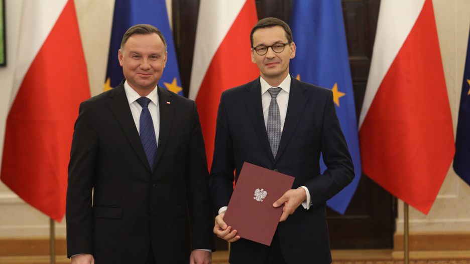 Andrzej Duda desygnuje Mateusza Morawieckiego na premiera. Warszawa, 14 listopada 2019 roku.