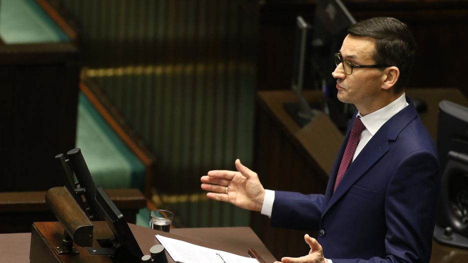 Premier Mateusz Morawiecki podczas expose