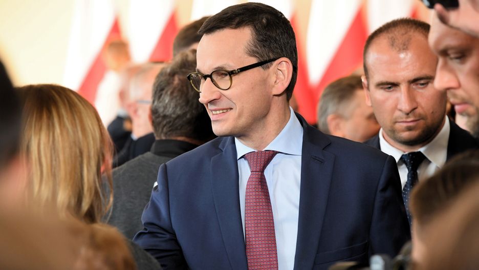 Premier Mateusz Morawiecki podczas spotkania z mieszkańcami Nowej Sarzyny