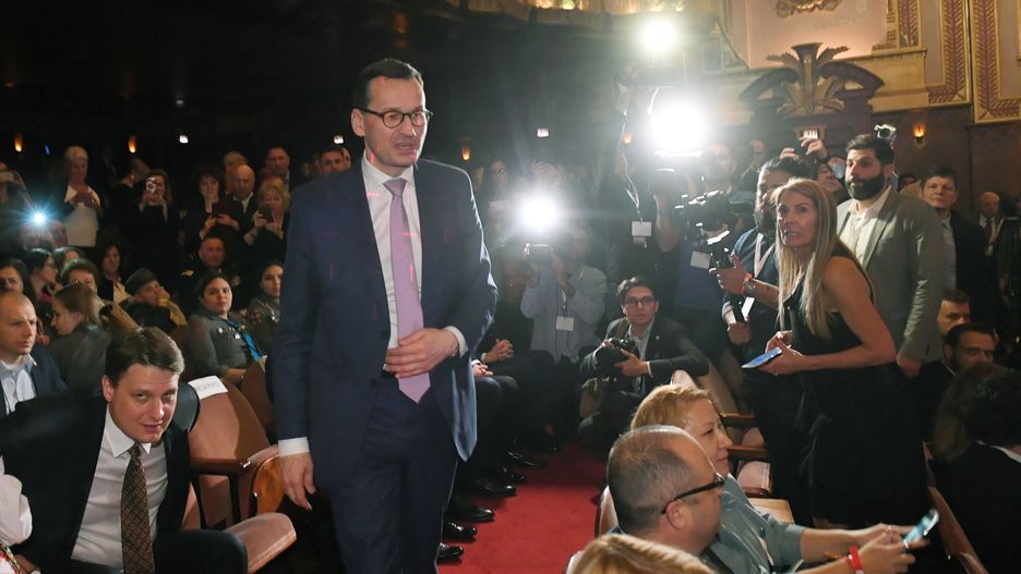 Premier Mateusz Morawiecki wziął udział w pokazie filmu i w sesji Q&A w Lyric Opera of Chicago.