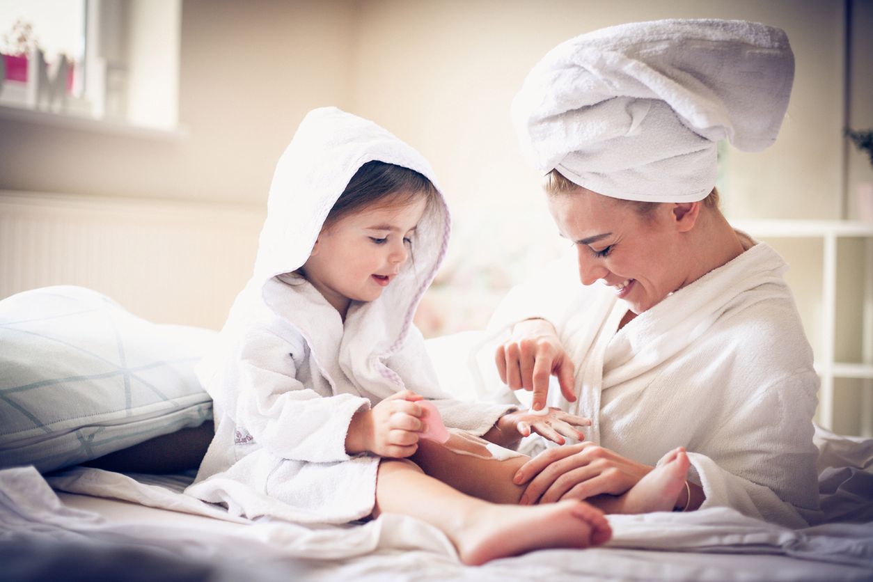 Mother and daughter tae care of etch other.  