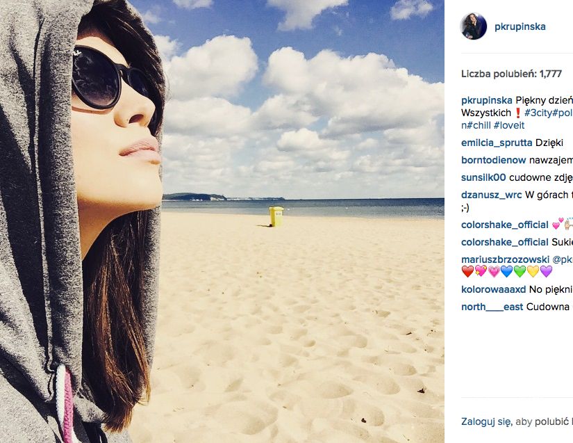 Paulina Krupińska na wakacjach nad morzem (Instagram)