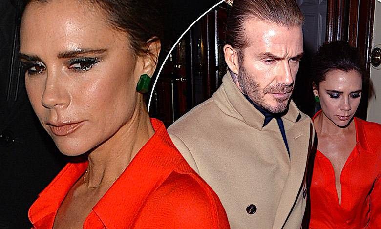 Odpicowani jak z żurnala Victoria i David Beckhamowie pomykają za rączkę na luksusową imprezę Vogue'a w Londynie!