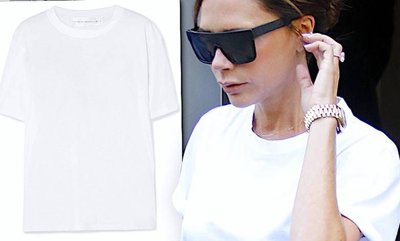 Victoria Beckham biały t-shirt