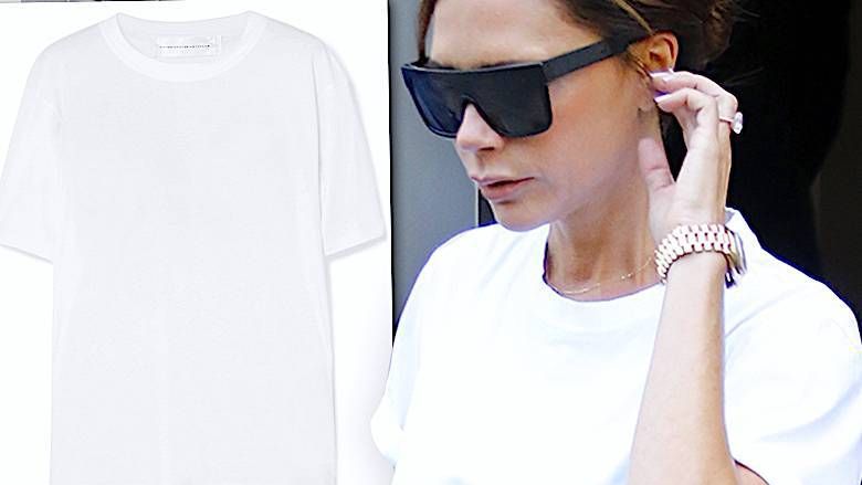 Victoria Beckham biały t-shirt