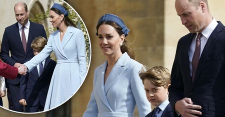 Rodzina królewska na wielkanocnej mszy. Kate i William z dziećmi w centrum uwagi. Charlotte wystylizowana jak matka