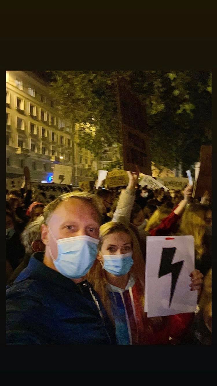 Izabella Łukomska-Pyżalska poszła na protest z dziećmi