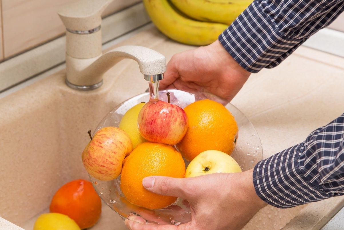 Rinsing these fruits under water is not enough.