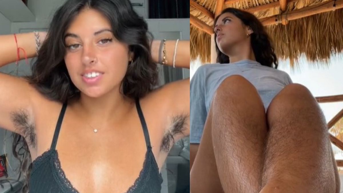 Z dumą prezentuje owłosione ciało. 