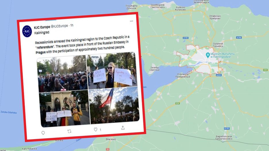 ”Referendum o Kralovcu" przed ambasadą Rosji w Pradze
