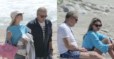67-letni Dolph Lundgren relaksuje się z 29-letnią żoną na plaży. Para jak z obrazka?