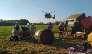 Potworny wypadek w Lubstówku. Maszyna wciągnęła rolnika