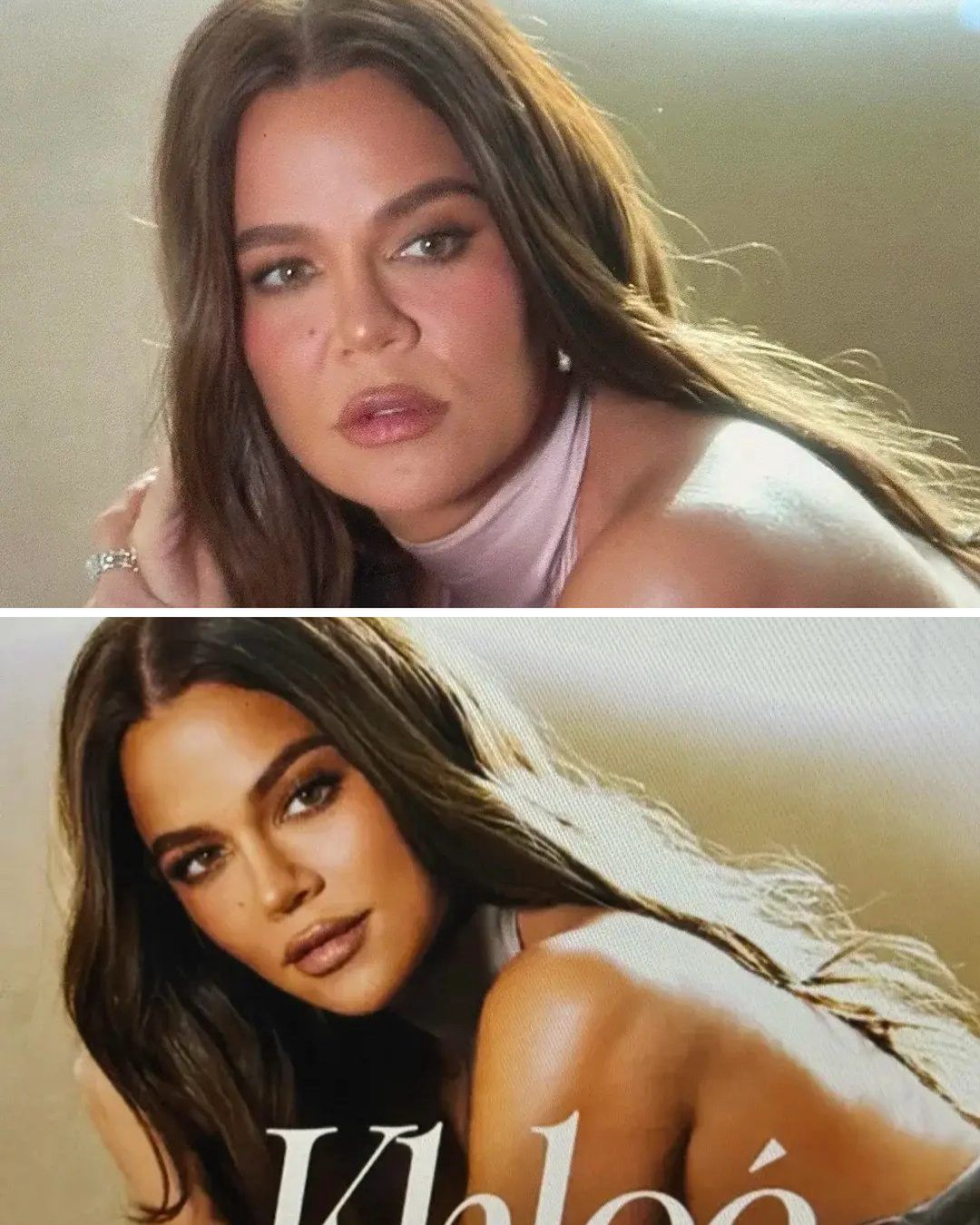 Dwie różne wersje tego samego zdjęcia Khloe Kardashian