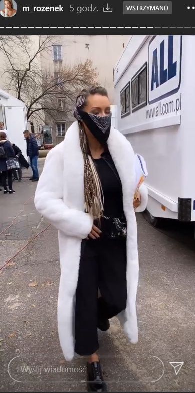 Małgorzata Rozenek na planie filmu Patryka Vegi