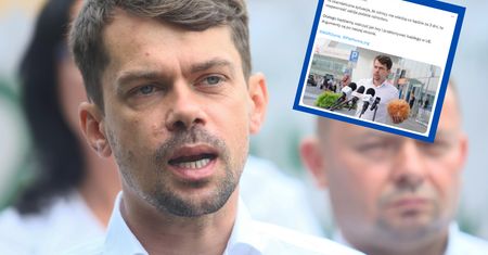 Kołodziejczak poleciał do Strasburga z bochnem chleba. "Przyjmą go na prośbę Tuska"