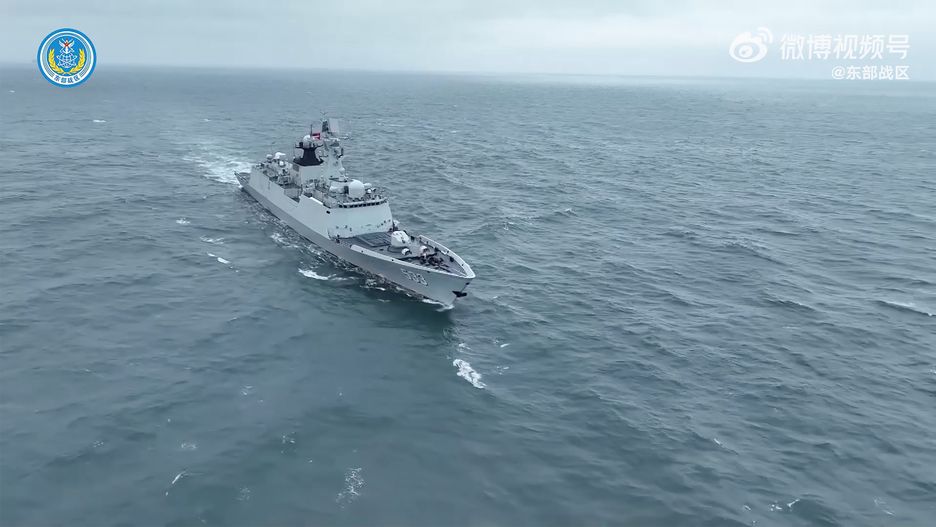 TAIWAN STRAIT - MAY 23: (----EDITORIAL USE ONLY  MANDATORY CREDIT - '/THE CHINESE PEOPLE'S LIBERATION ARMY'S EASTERN THEATER COMMAND/' / HANDOUT' - NO MARKETING NO ADVERTISING CAMPAIGNS - DISTRIBUTED AS A SERVICE TO CLIENTS, DO NOT OBSCURE LOGO----) A screen grab captured from a video shows the Chinese People's Liberation Army's Eastern Theater Command launching a joint military drill around Taiwan, for the first time since William Lai Ching-te was inaugurated as the island nation's president at Taiwan Strait on May 23, 2024. (Photo by Chinese People's Liberation Army / Handout/Anadolu via Getty Images)