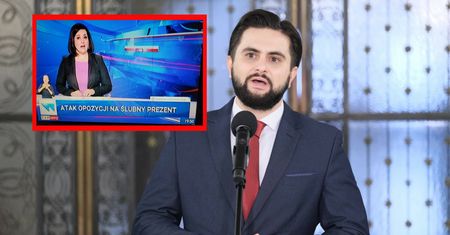 Ciągnik wiceministra w "Wiadomościach" TVP. Pasek hitem
