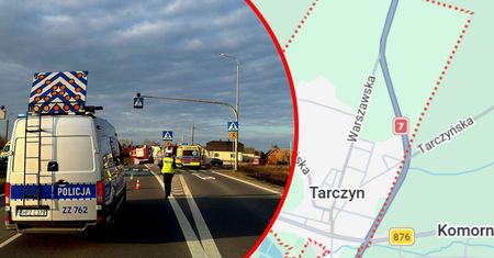 Poważny wypadek w Tarczynie. Na miejscu śmigłowiec LPR