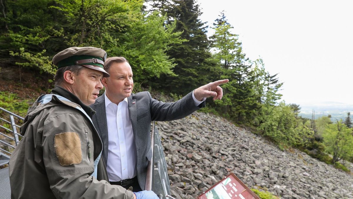 Andrzej Duda na wizycie w Świętokrzyskim Parku Narodowym