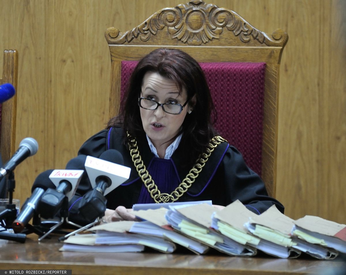 Sędzia Dorota Radlińska podczas odczytywania wyroku ws. Sławomira Nowaka w 2014 roku (zdj. arch.)