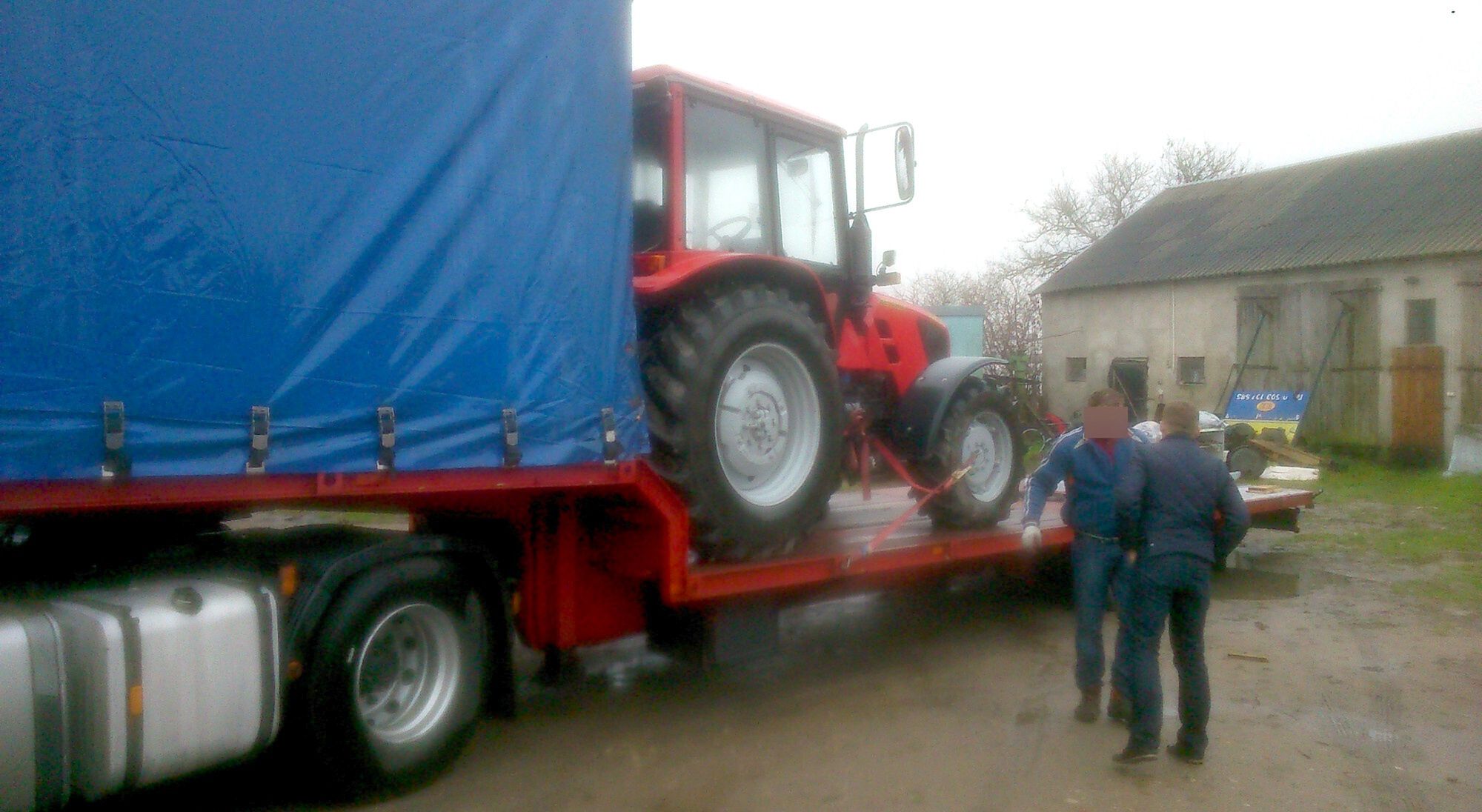 Zajęty przez asesora ciągnik, styczeń 2015 roku