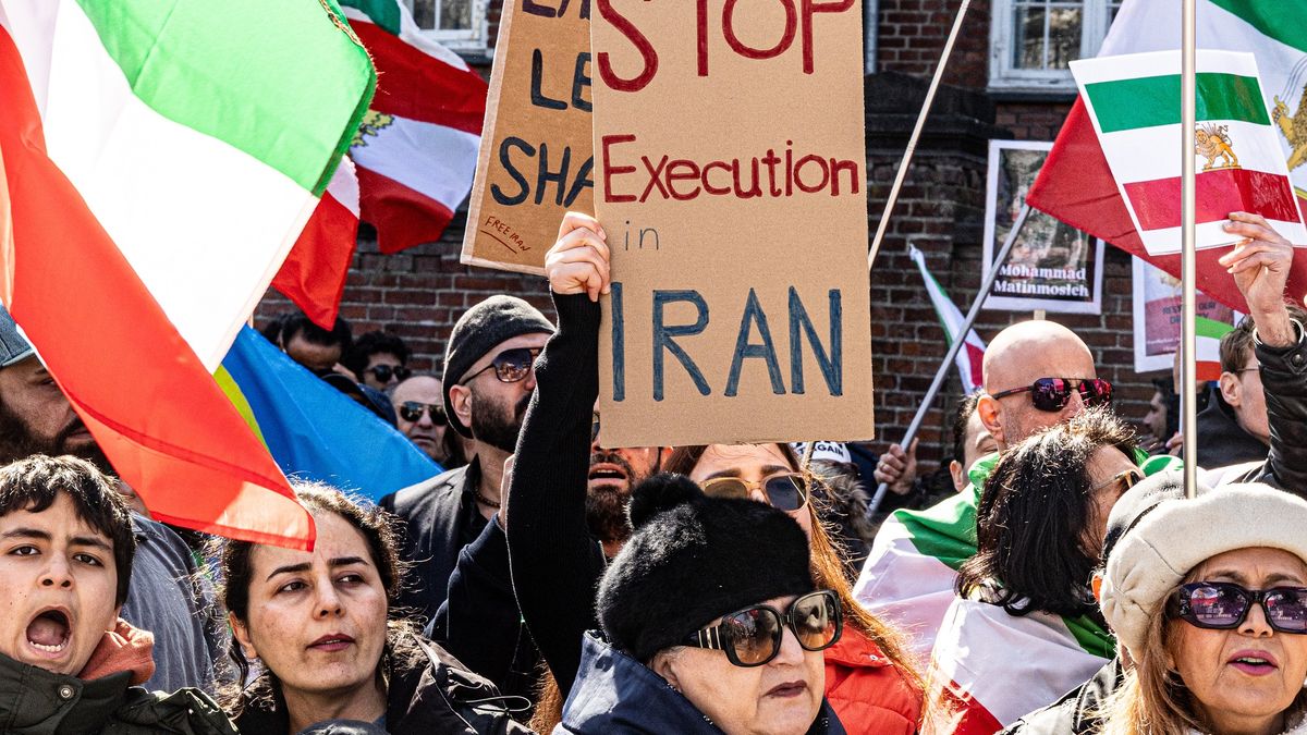Demonstration Outside U.S. Embassy In Copenhagen In Support Of Iranian People
A demonstrator holds a placard reading ''STOP EXECUTIONS IN IRAN'' during a protest outside the U.S. Embassy in Copenhagen, Denmark, on April 11, 2026. The protest coincides with a meeting between an Iranian government delegation and Pakistan's prime minister on April 11 to discuss the terms of planned negotiations to end the Middle East war with a U.S. party led by Vice President J.D. Vance. (Photo by Kristian Tuxen Ladegaard Berg/NurPhoto via Getty Images)
NurPhoto
delegation, u.s. embassy, executions, iranian regime, diplomatic meeting, international relations, iranian government, stop executions, islamic regime, middle eastern conflict, peace talks, april 11, nurphoto, political protest, anti-execution, middle east war, diplomatic delegation, political activism, embassy protest., negotiations, kristian tuxen ladegaard berg, u.s. party, demonstrator, u.s.-iran relations