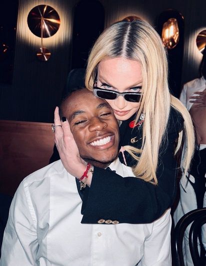 Madonna with her son David Banda