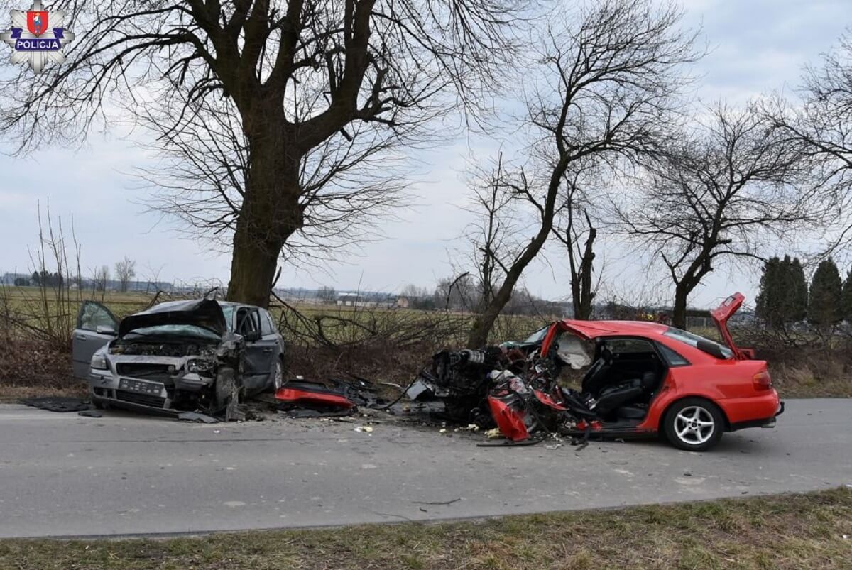 Śmiertelny wypadek z udziałem Audi i Volvo
