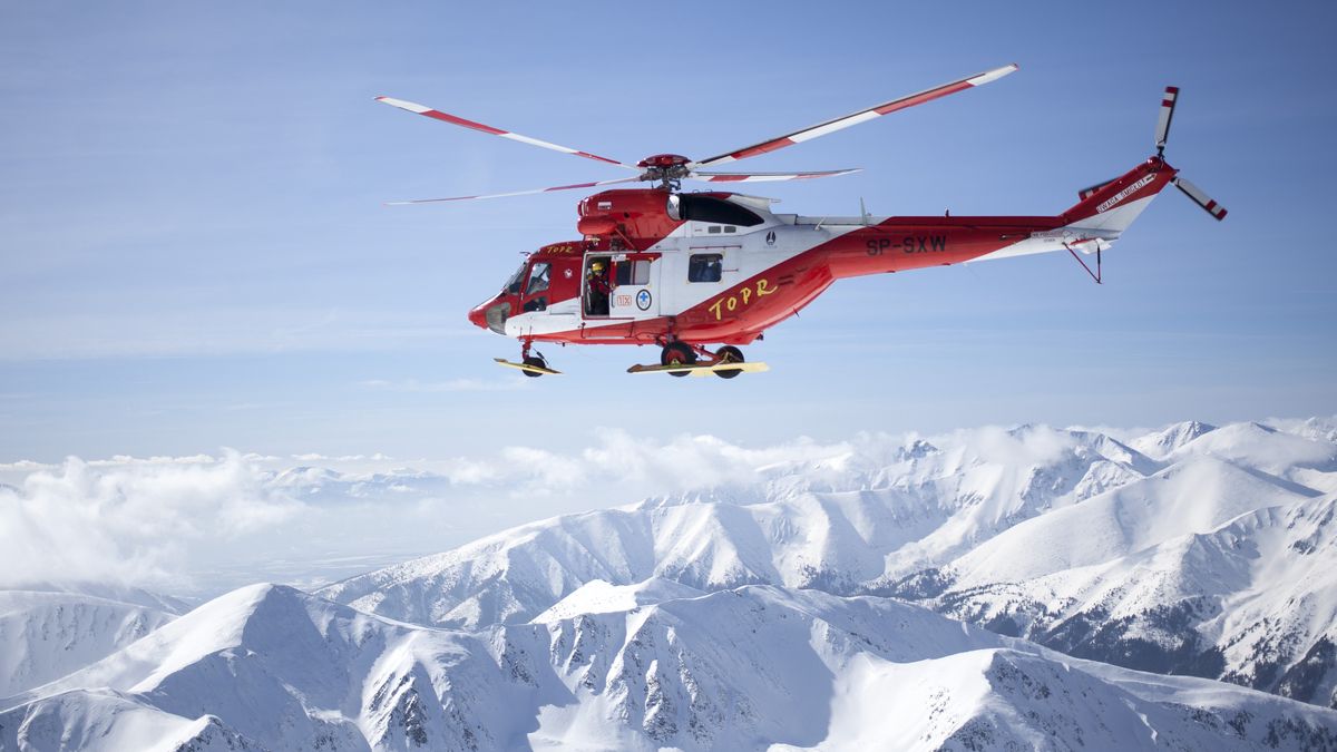 Tatra Mountains, Poland
TOPR search and rescue service helicopter seen near Swinica summit, Poland  on March 6, 2019. (Photo by Maciej Luczniewski/NurPhoto via Getty Images)
NurPhoto
tatra, tatras, tatry, mountains, poland, winter, snow, high, mountaineering, alpinism, mountaineer, summit, summits, topr, tatrzanskie, ochotnicze, pogotowie, ratunkowe, sar, helicopter, search, and, rescue, danger, mountain, rescuer, lifesaver, service, air, fly, flying, flies, training, practice, exercises, patrol, mission