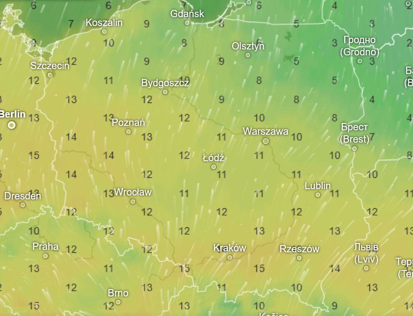 Temperatura w dniu 10 lutego