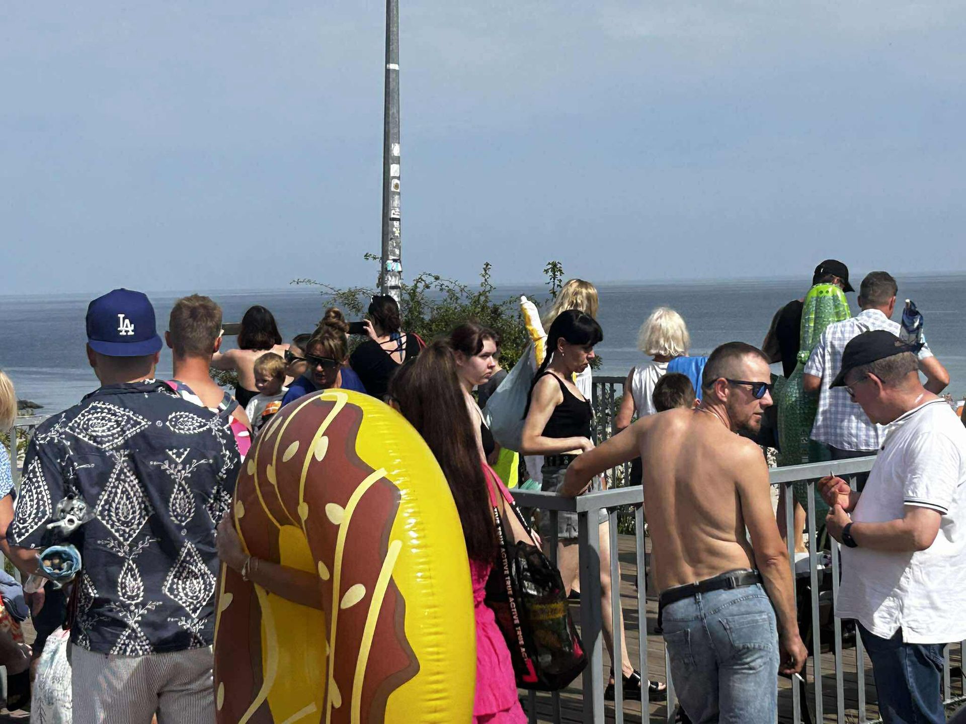Korek w drodze na "dubajską plażę" w Jarosławcu
