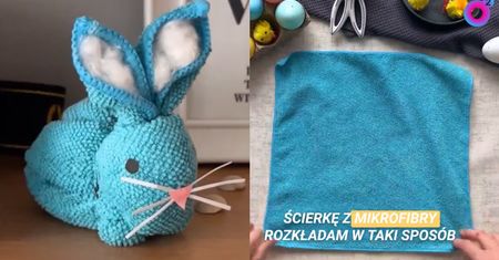 Wystarczy ścierka z mikrofibry. Tym  zajączkiem zrobisz furorę