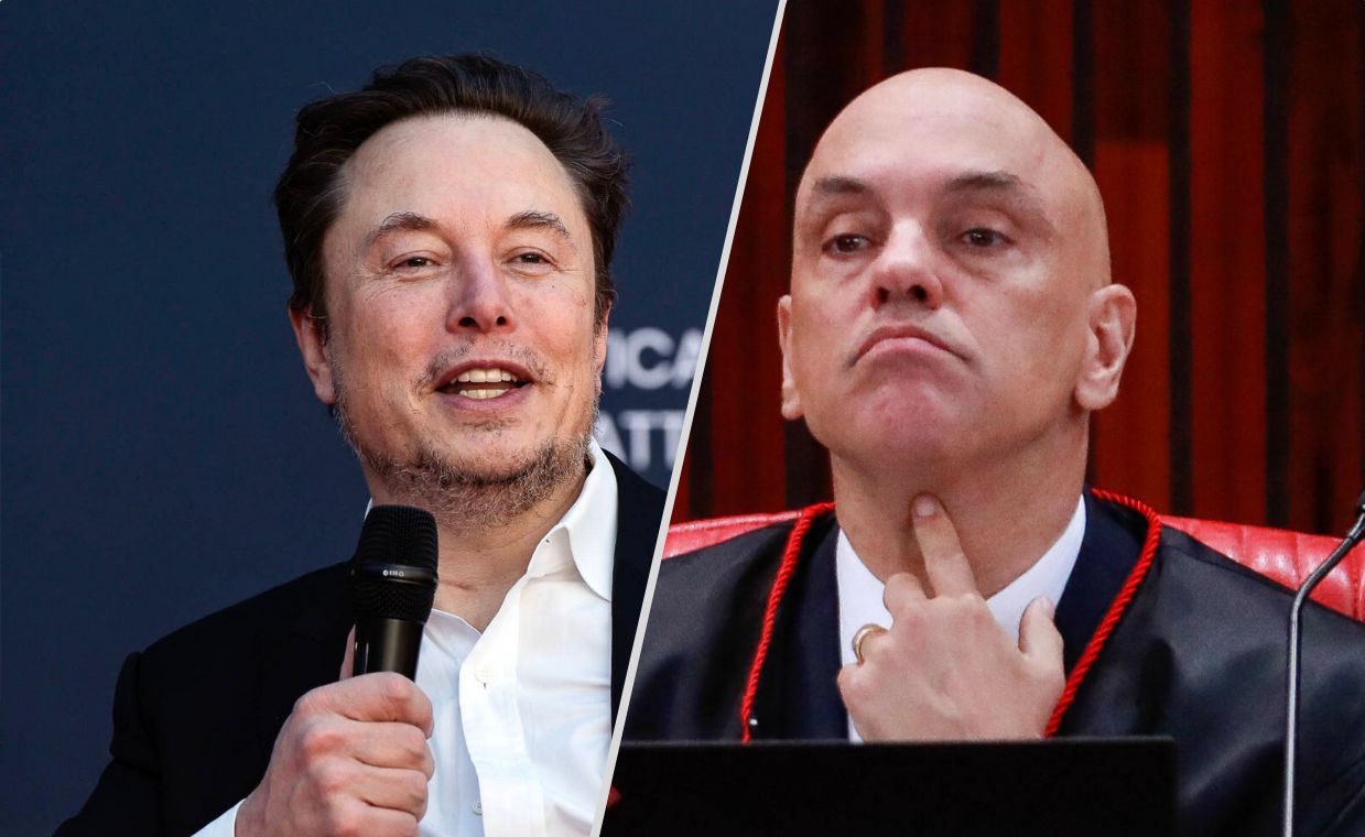 Elon Musk and Brazilian Supreme Court judge Alexandre de Moraes