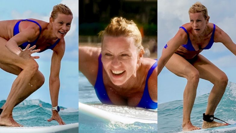 Anita Werner w bikini szaleje na desce