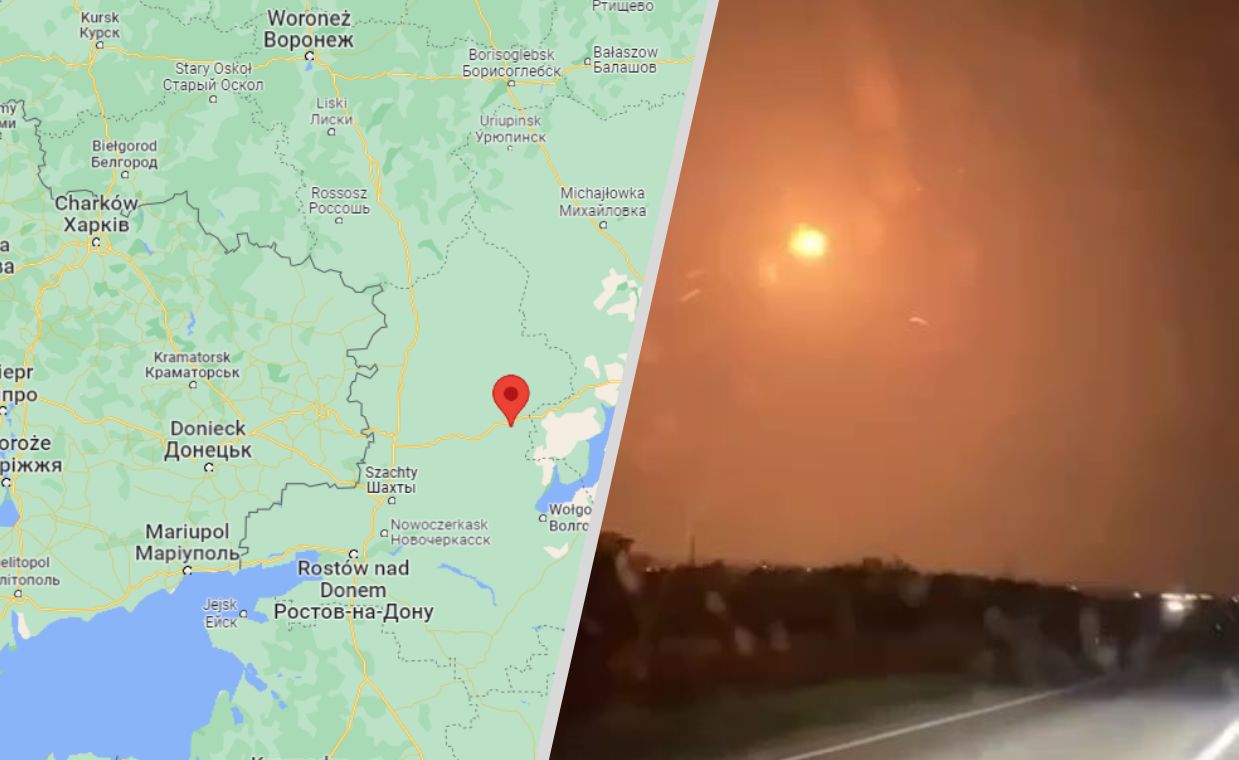 Wybuch w pobliżu rosyjskiego lotniska. 170 km od granicy