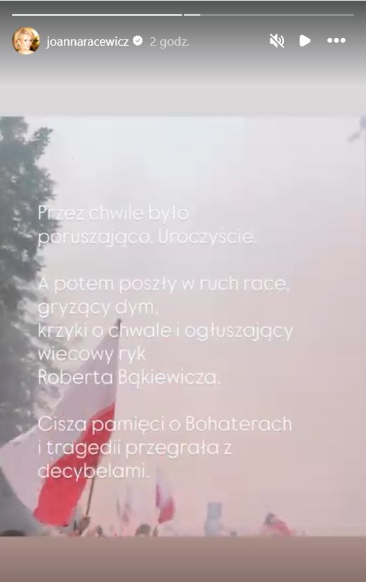 Joanna Racewicz oburzona marszem Bąkiewicza
