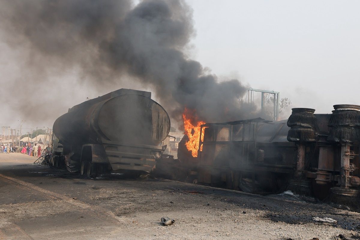 Explosion of a tanker in Nigeria.