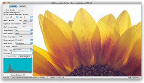 DSLR Remote Pro dla Mac OS X 2