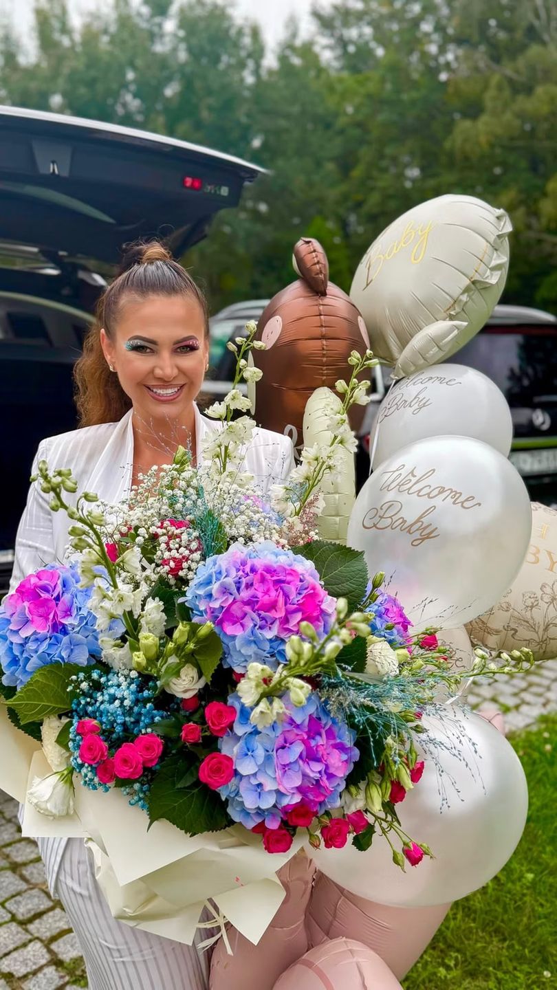 Maja Rutkowski na baby shower Serowskiej i Hakiela