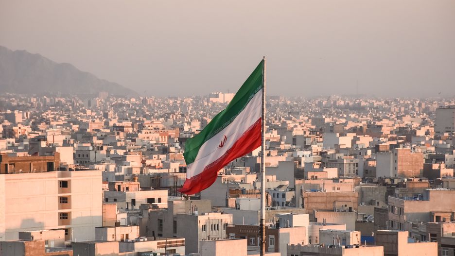 Iranian flag waving with city skyline on background in Tehran, Iran
Iranian flag waving with cityscape on background in Tehran, Iran
Sir Francis Canker Photography