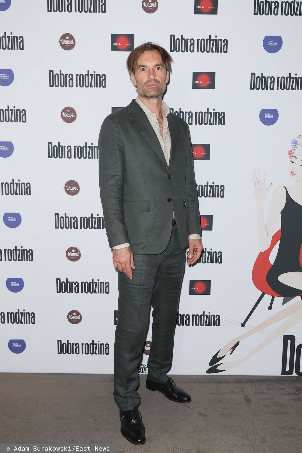 Mariusz Zaniewski na premierze sztuki
