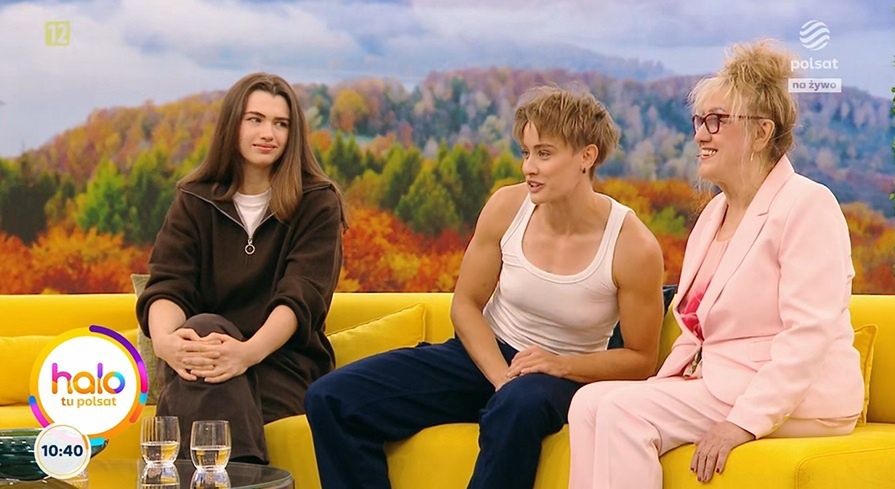 Katarzyna Zillmann z mamą i partnerką w "halo tu polsat"