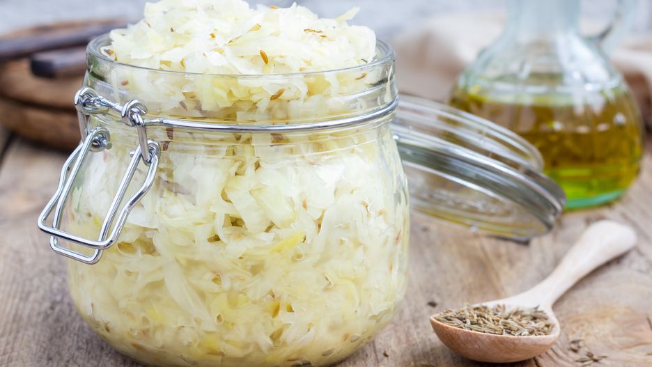 Homemade sauerkraut with cumin in a glass jar 
Homemade sauerkraut with cumin in a glass jar, closeup
Iuliia Nedrygailova
sauerkraut, cumin, cabbage, salad, jar, glass, homemade, sour, food, background, kitchen, vegetable, healthy, white, green, traditional, pickled, vegetarian, vegan, dish, chopped, organic, wooden, marinated, cuisine, table, raw, german, fermented, pickle, diet, coleslaw, choucroute, preserved, canned, vitamin, dinner, lunch, brunch, czech, salt, horizontal, appetizer, natural, wood, germany, polish, shredded, russian, ukrainian